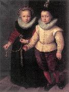 KETEL, Cornelis Double Portrait of a Brother and Sister sg oil on canvas